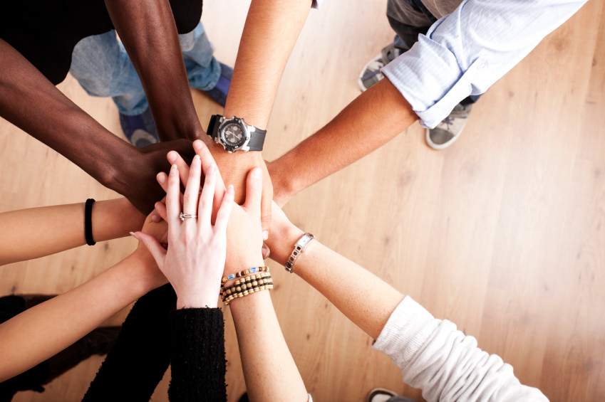 Church community — hands united